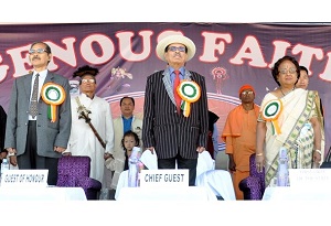 The Governor of Arunachal Pradesh Shri JP Rajkhowa in the Indigenous Faith Day celebration at Nyikum Niya Ground, Nirjuli on 1st December 2015.